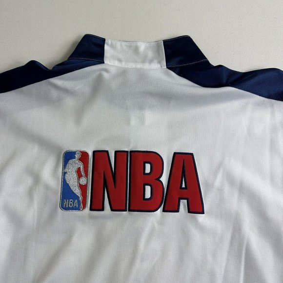 Vintage Y2K NIKE TEAM NBA LOGO Quarter Zip Pullover Sweatshirt Men Size XL White - Picture 10 of 10